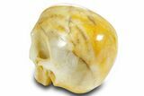 Realistic Banded Orange Calcite Skull #378611-3